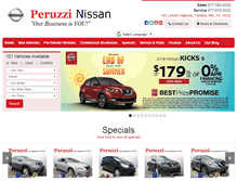 Tablet Screenshot of peruzzinissan.com